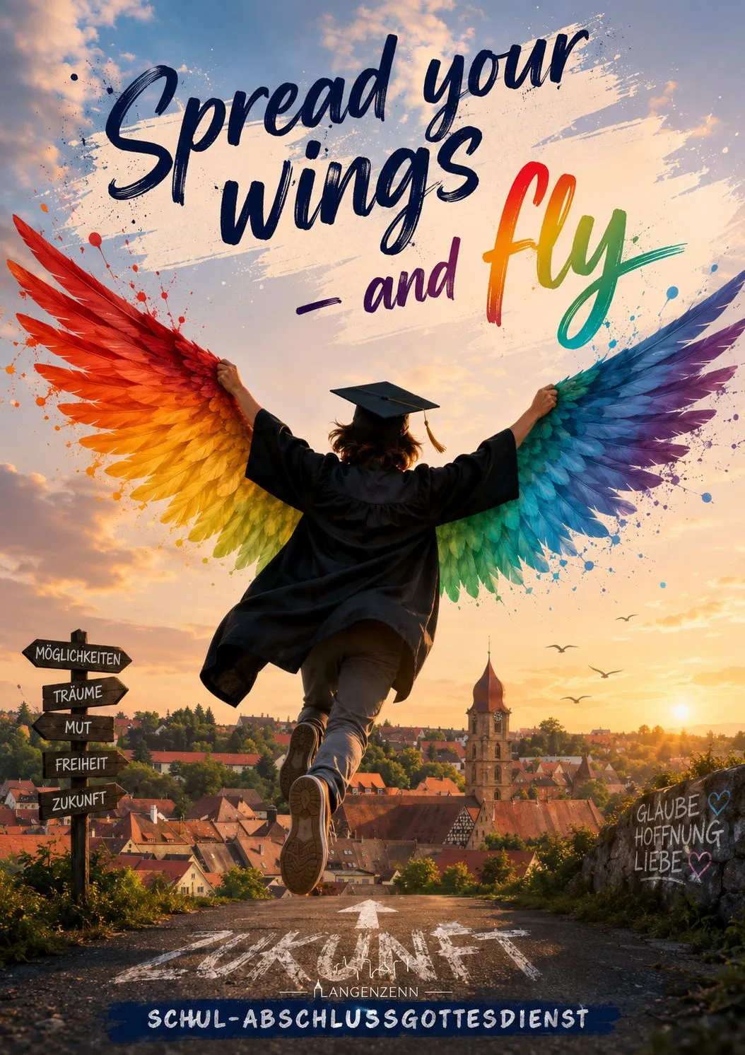 Plakat zum Motto Spread your wings and fly