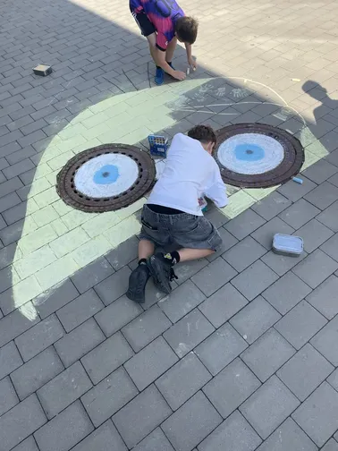 Kreidezeichnung nach David Zinn - 5B