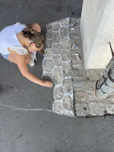 Kreidezeichnung nach David Zinn - 5B