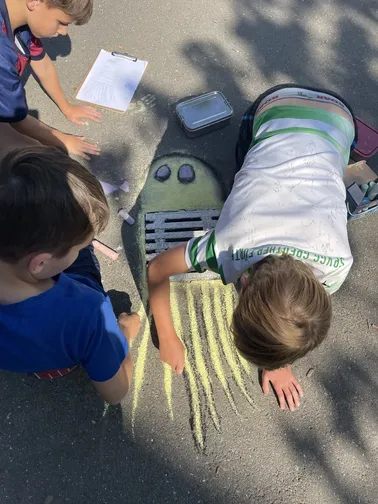 Kreidezeichnung nach David Zinn - 5B